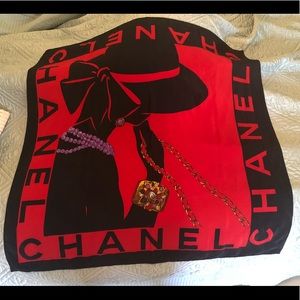 1980's Chanel Silhouette Large Scarf